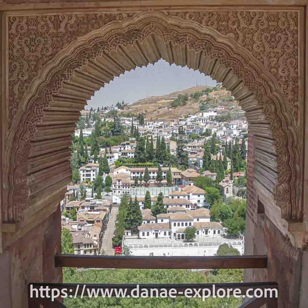 Granada, vista de janela da Alhambra