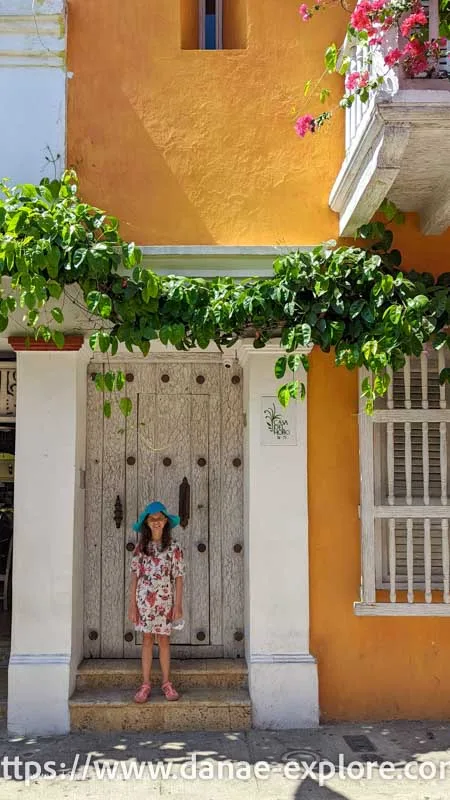 Door in the ancient city of Cartagena de Indias, Colombia