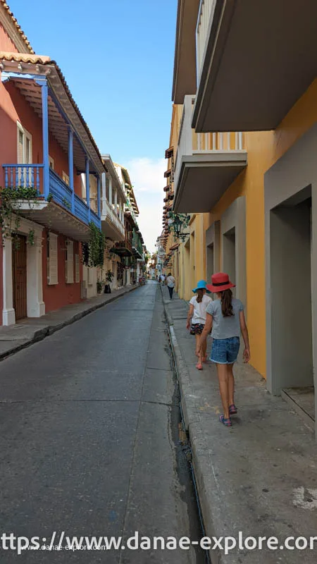 alley in the historic city in Cartagena de Indias