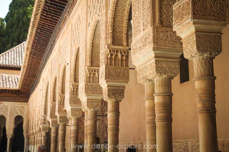 Pateo de los Leones, Palácios Nazaríes, Alhambra, Granada, Espanha - O que fazerm em 2 dias em Granada.