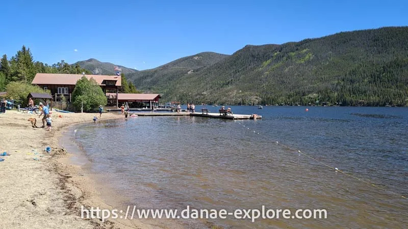 Beach at Grand Lake, Rocky Mountain National Park, Colorado, USA