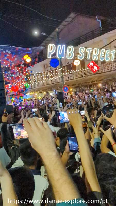 Como é passar o Ano Novo em Siem Reap, Camboja, Pub Street