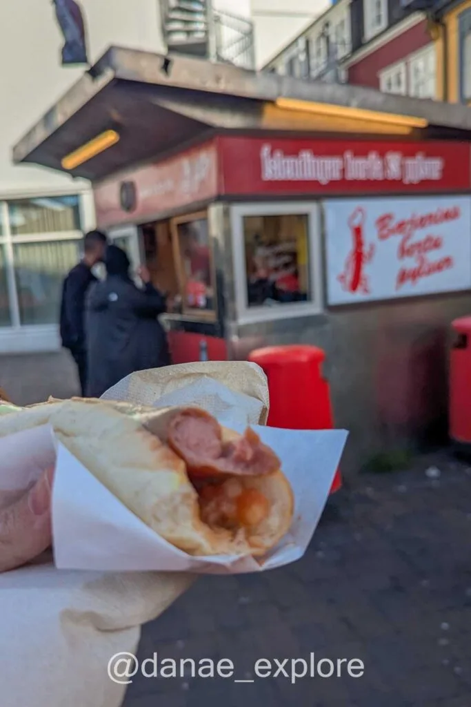 The famous hot dog from Bæjarins Beztu Pylsur in Reykjavík is an essential part of what to do in Iceland.