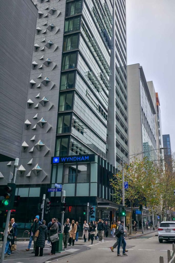 Wyndham Hotel Melbourne, onde nos hospedamos durante essa viagem